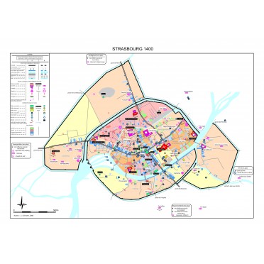 Plan de Strasbourg en 1400