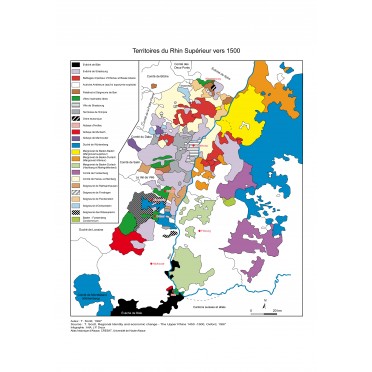 Territoires du Rhin Supérieur vers 1500 Territoires du Rhin Supérieur vers 1500