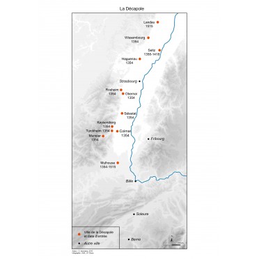 Carte des villes de la Décapole