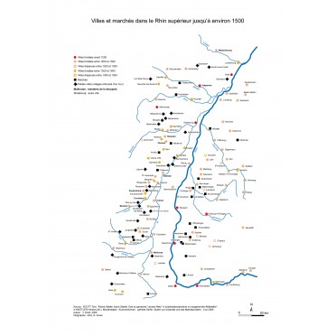 Villes et marchés dans le Rhin supérieur jusqu'à environ 1500