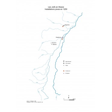 Installations juives en 1250