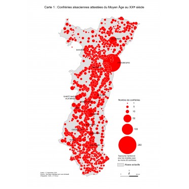 Confréries alsaciennes attestées du Moyen Âge au XXe siècle