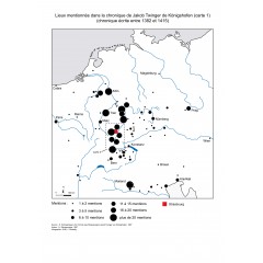 Les lieux mentionnés dans la chronique du chanoine strasbourgeois Jakob Twinger de Königshofen (1382-1415)