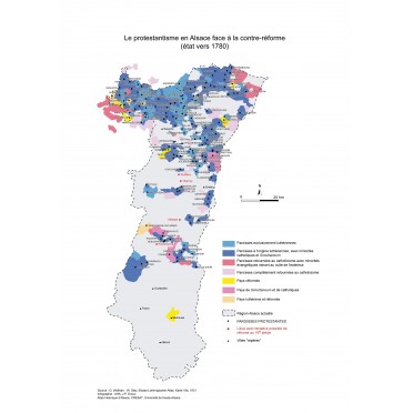 Le protestantisme en Alsace face à la contre-réforme (état vers 1780)