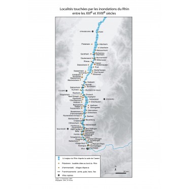 Der Rhein vom 13. bis zum 18. Jahrhundert: Bevölkerungsdichte und verletzliche Flussufer