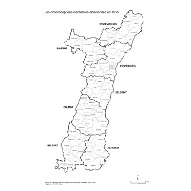 Les circonscriptions électorales alsaciennes de 1815 à 1986