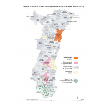 Les établissements publics de coopération intercommunale en Alsace (2007 Les établissements publics de coopération intercommunale en Alsace (2007