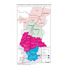 Les périmètres de coopération transfrontalière (Rhin supérieur, 2007)