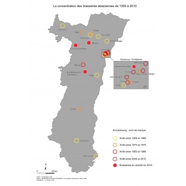 La concentration des brasseries alsaciennes de 1959 à 2010