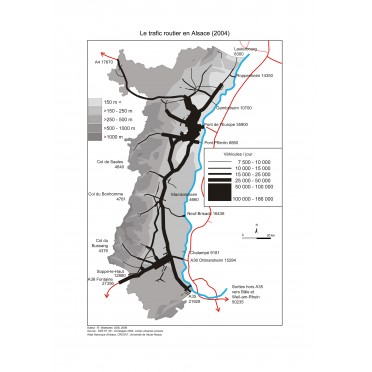 Le trafic routier en Alsace (2004)