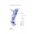 Densité de population de l'Alsace en 1954 0