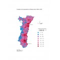 La densité de population en Alsace entre 1954 et 1999 3