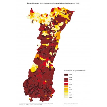 La répartition religieuse en Alsace en 1851