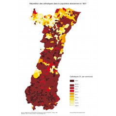 Répartition des catholiques dans la population alsacienne en 1851