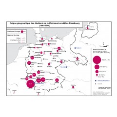 Origine des étudiants de la Reichsuniversitat de Strasbourg (1941-1944)